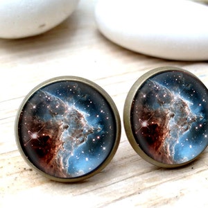 Galaxy earrings, galaxy jewelry, nebula earrings, stars pendant, nebula jewelry, cosmic earrings, interstellar earrings