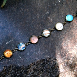 Planet Armband mit Planeten, Sonnensystem Armband, Sonnensystem Schmuck, Galaxy Armband, himmlischen Armband, himmlischen Schmuck