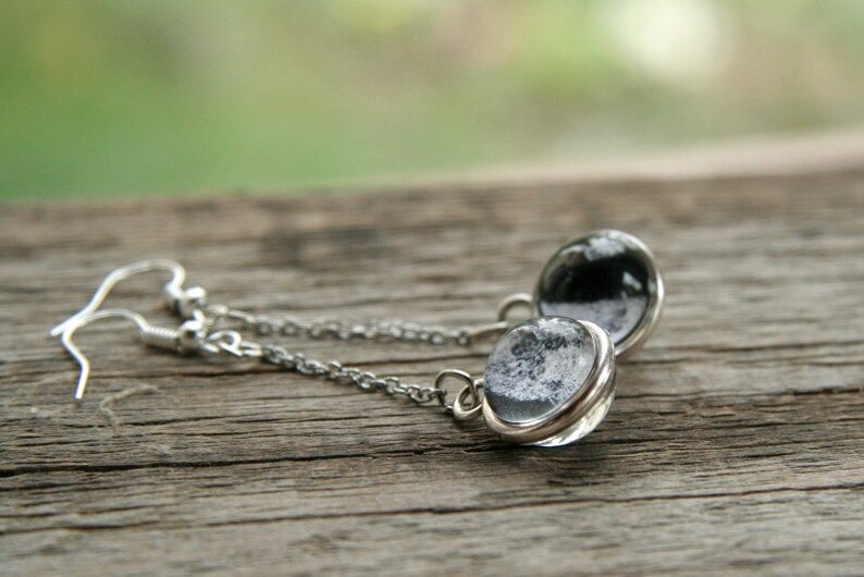 The phases of the moon - earring (sold as a piece)