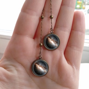 Galaxy earrings, galaxy jewelry, nebula earrings, stars pendant, nebula jewelry, cosmic earrings, interstellar earrings