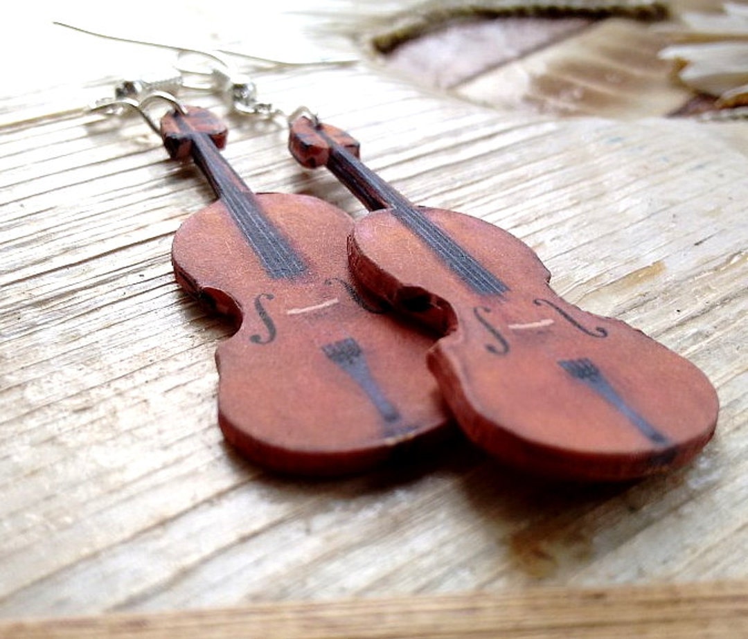 Beautiful Violin Earrings, Earrings for Violinist, Violinist Earrings