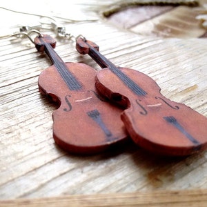 Beautiful violin earrings, Earrings for violinist, Violinist Earrings, Gift for musician, Earrings for musician, miniature violins