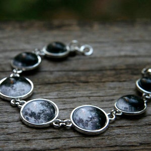 Mond Phase Armband mit Mondphasen, Sonnensystem, Sonnensystem Schmuck, Galaxy Armband, Nebel-Armband
