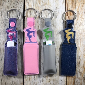 Gymnastics Lip Balm Holder, Gymnastics Gift, Gymnastics Keychain, Gymnastics Bag, Gymnastics Mom Gift, Keychain, Lip Balm Holder, Chap Stick