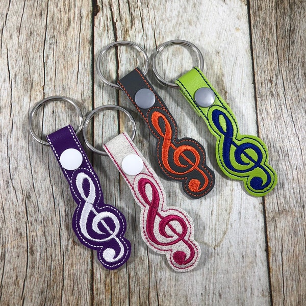 Octave Clef Keychain, Treble Clef, Band Keychain, Music Keychain, Band Mom Chain, Band Leader Chain, Keychain, Key Fob, Music Note Keychain