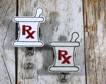 RX Badge Reel, Badge Reel, Nurse Badge Reel, Pharmacist Badge Reel. Pharmacy Tech Badge Reel, Pharmacy Badge Reel, Pharmacist Gift, Gift