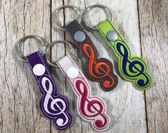 Llavero Octave Clef, Clave de Sol, Llavero de Banda, Llavero de Música, Cadena de Mamá de Banda, Cadena Líder de Banda, Llavero, Llavero, Llavero de Nota Musical