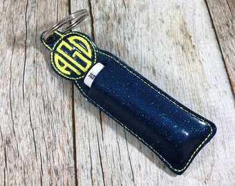 Chapstick Keychain, Keychain, Chapstick Holder, Friend Gift, Mother Gift, Monogram, Monogrammed Gift, Teacher Gift, Stocking Stuffer, Gift