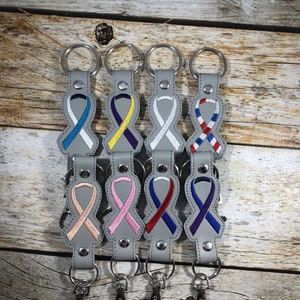 Awareness Ribbon, Awareness Ribbon Keychain, Memory Ribbon Gift, Awareness, Disease Ribbon, Gift for survivor, Survivor Ribbon, Awareness