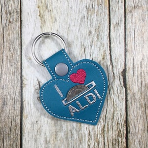 Aldi Quarter Keeper, Aldi Quarter Holder, Keychain, Friend Gift, Gift For Mom, Birthday Present, turquoise, Birthday Gift, Aldi, Aldis, Gift image 1