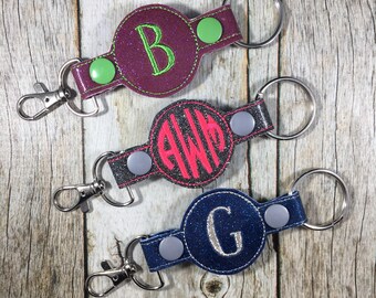 Monogram Keychain, Monogrammed Gift, Birthday Gift, Christmas Gift, Present, Book Bag Charm, New Car Gift, Stocking Stuffer, Gift for Friend