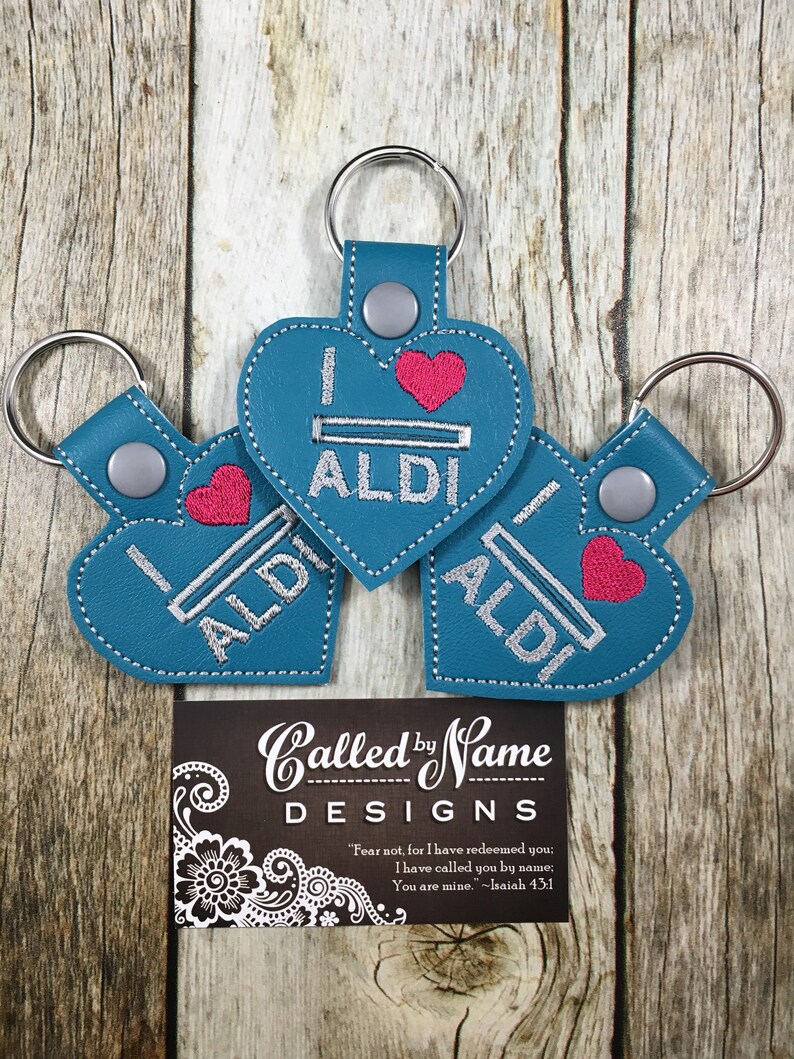 Aldi Quarter Keeper, Aldi Quarter Holder, Keychain, Friend Gift, Gift For Mom, Birthday Present, turquoise, Birthday Gift, Aldi, Aldis, Gift image 4