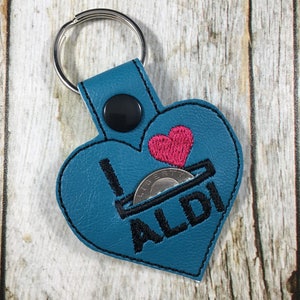 Aldi sleutelhanger, Quarter Keeper, Aldi Quarter Holder, Turquoise, Aldis, Aldi, Keyfob, Mom Gift, Aldi Quarter Keeper, Stocking Stuffer, Cadeau