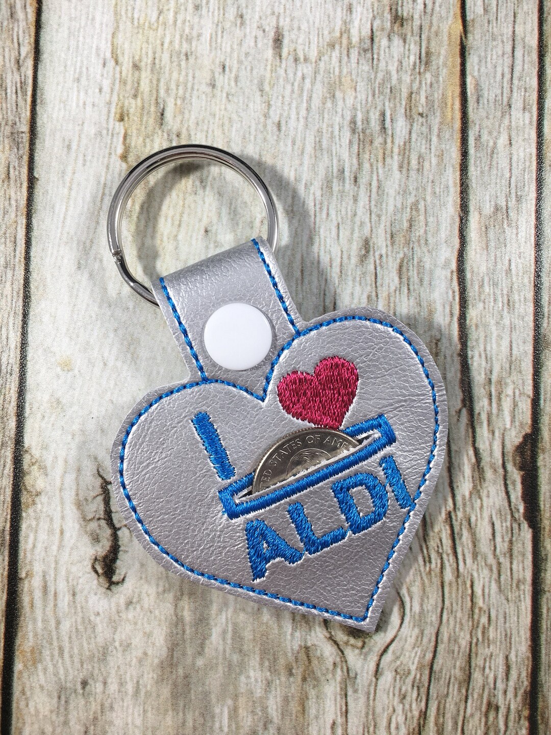 Aldi Quarter Holder, Aldi, Birthday Gift, Aldi Quarter Keeper, Keychain