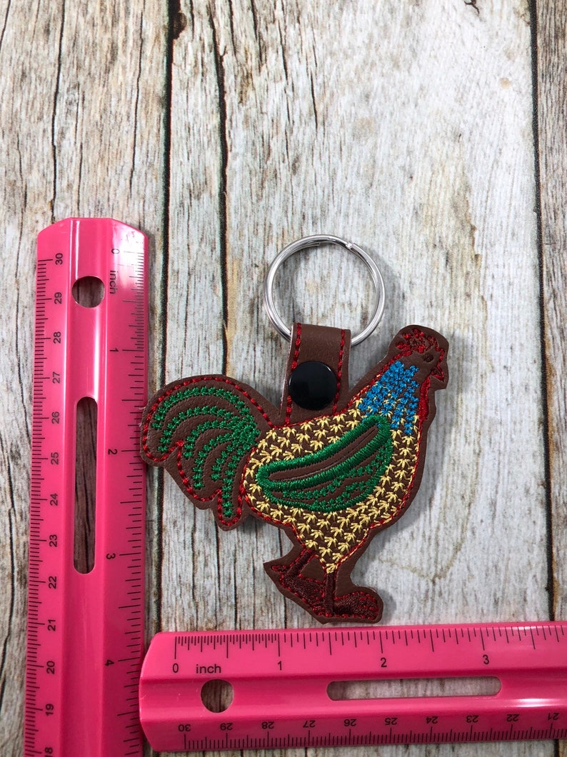 Rooster Gift Rooster Keychain Aldi Keychain Quarter Keeper Etsy