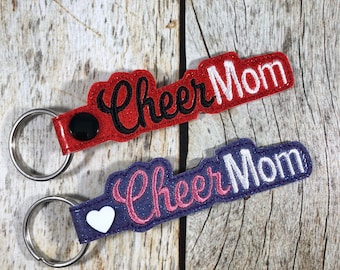 Cheer Mom, Cheer Mom Keychain, Cheerleader, Proud Cheer Mom, High School Cheerleader, Cheer Coach, Keychain, Cheer Coach Gift, Mom Gift