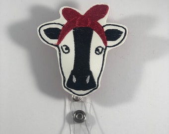 Cow Badge Reel, Funny Badge Reel, Nurse Badge Reel, Office Badge Reel, Badge Reel, Badge Holder, Cow Gift, I Love Cows, Cute Badge Reel,