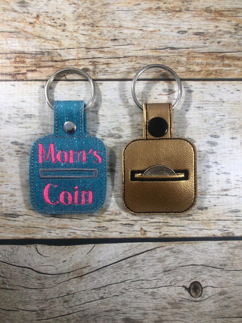 Quarter Key Chain Quarter Holder Keychain, Keychain, Key Fob, Keychain for Quarter, Aldi ...