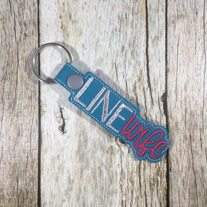 Line Wife, Line Workman, Lineman Pride, Lineman Wife, Lineman, Key Chain, Key Fob, Zipper Charm