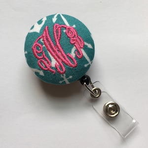 Badge Reel, Monogram, Monogram badge, Badge Holder, Lanyard, Lanyard Holder, ID Holder, Retractable Badge Reel, Nurse Badge, Office Gift