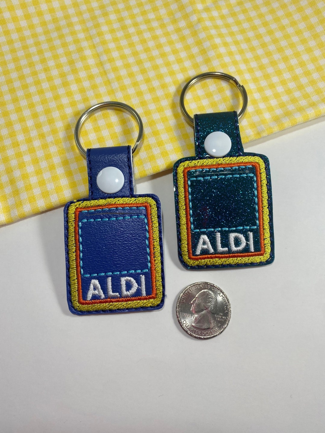 Aldi Keychain, Cart Key, Quarter Keeper, Aldi Quarter Holder, Cart Token, Key Fob, Aldis, Coin