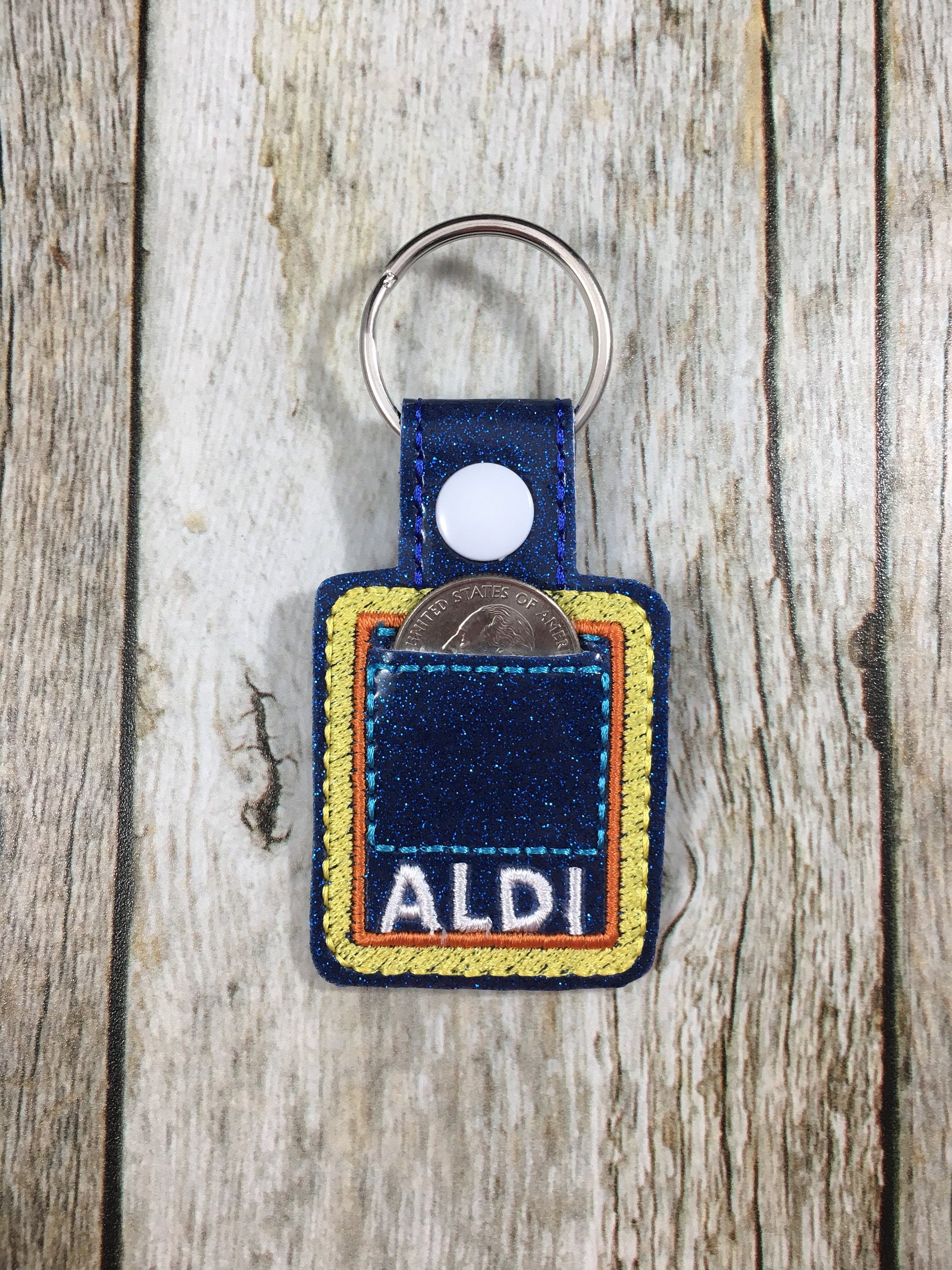 Aldi Keychain Quarter Keeper Aldi Quarter Holder Aldis Etsy