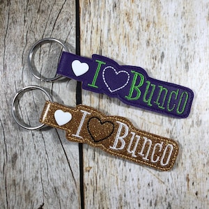 Bunco, Bunco Gift, Bunco Christmas Gift, Bunco Prize, Bunco Babes, Bunco Keychain, Bunco Friend, Keychain, Stocking Stuffer, Mom Gift, Gift