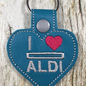 Aldi Quarter Keeper, Aldi Quarter Holder, sleutelhanger, vriend cadeau, cadeau voor moeder, verjaardagscadeau, turkoois, verjaardagscadeau, Aldi, Aldis, cadeau afbeelding 2