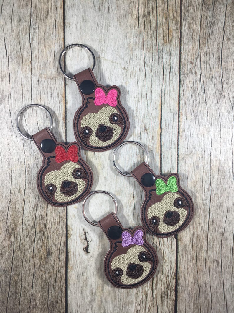 Sloth, Girl Sloth, Funny Sloth, Sloth Gift, I Love Sloths, Christmas Present, Stocking Stuffer, Teen Gift, Bookbag Charm, Birthday Present image 1