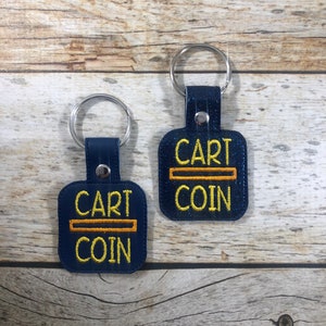 Winkelwagen munt, winkelwagen munt sleutelhanger, keyfob, Aldi sleutelhanger, Aldi kwart houder, kwart houder, schattige sleutelhanger, kar kwart houder, Aldi minnaar