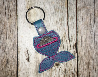 Mermaid Tail, Quarter Keeper, Aldi, Quarter Holder, Keychain, Key Fob, Zipper Charm, Mermaid Gift, Gift, Birthday Gift