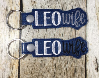 Key Fob, Keychain, Leo Wife, Police Wife, Police Gift, Policeman Gift, Leo Wife Gift, Mothers Day Gift, Friend Gift, Birthday Gift, Wife