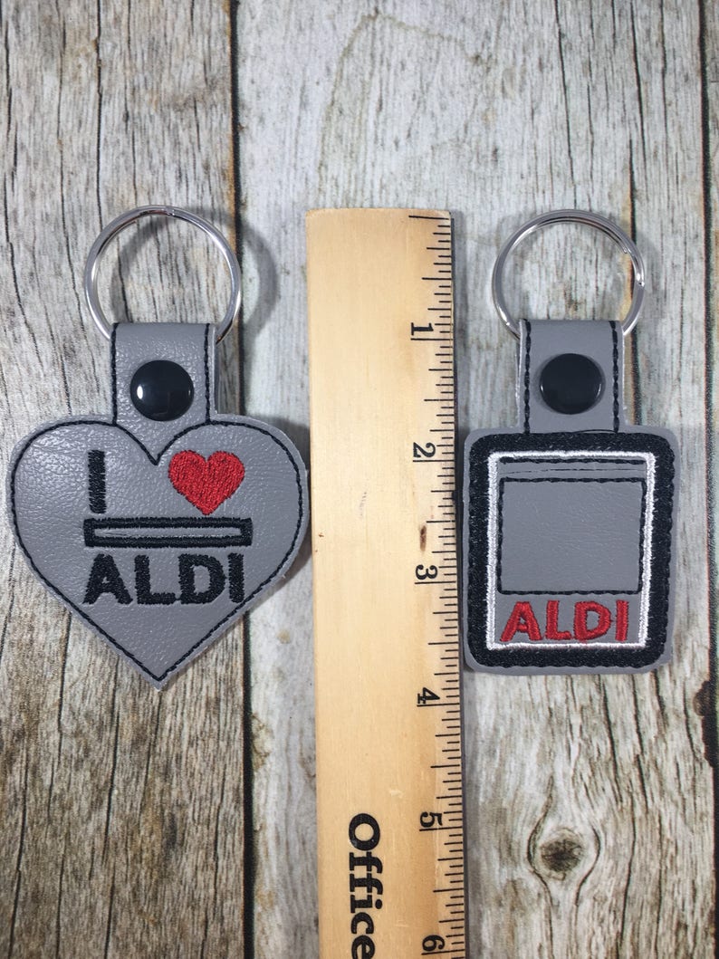Aldi Keychain Quarter Keeper Aldi Quarter Holder Aldis Etsy