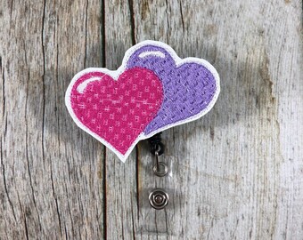 Coeur Badge bobine, bobine insigne, bobine insigne coeurs, paillettes, bobine insigne mignon, infirmière cadeau, cadeau bureau, porte-Badge, cadeau de groupe infirmière, mignon