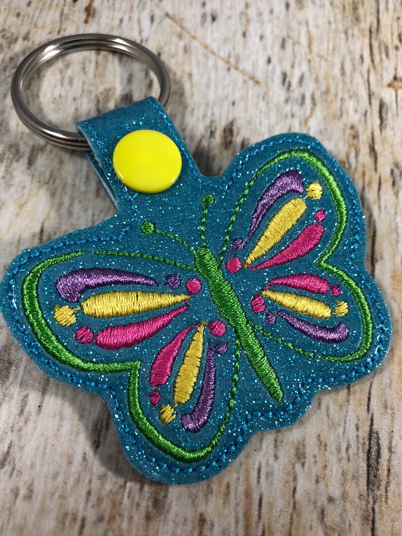 Butterfly Keychain Butterfly Butterfly Keyfob Bookbag Etsy