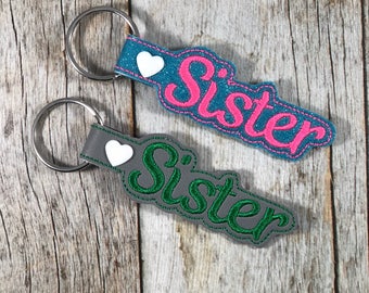 Sister, Sister Keychain, Gift for Sister, Birthday Gift For Sister, Keychain, Keyfob, Mother's Day Gift, Sister in Law Gift, Present, Gift