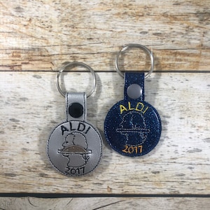 Kwarthouder Sleutelhanger, Sleutelhanger, Sleutelhanger, Houder voor Kwart, Sleutelhanger, Aldi Kwarthouder, Winkelwagen Kwart, Grappig Aldi Cadeau, Aldi Kwart