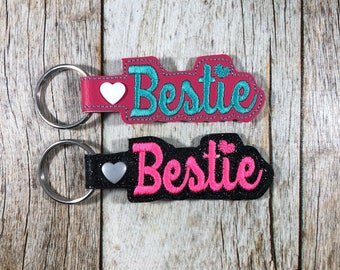 Bestie, BFF Cadeau, Bestfriend Cadeau, Porte-clés Best Friend, Cadeau ami, Porte-clés, Key Fob, Bookbag Charm, Middle School Friend Gift, Anniversaire