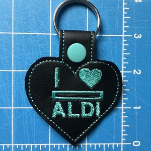 Aldi Quarter Keeper, Aldi Quarter Holder, Llavero, Regalo de amigo, Regalo para mamá, Regalo de cumpleaños, turquesa, Regalo de cumpleaños, Aldi, Aldis, Regalo imagen 6