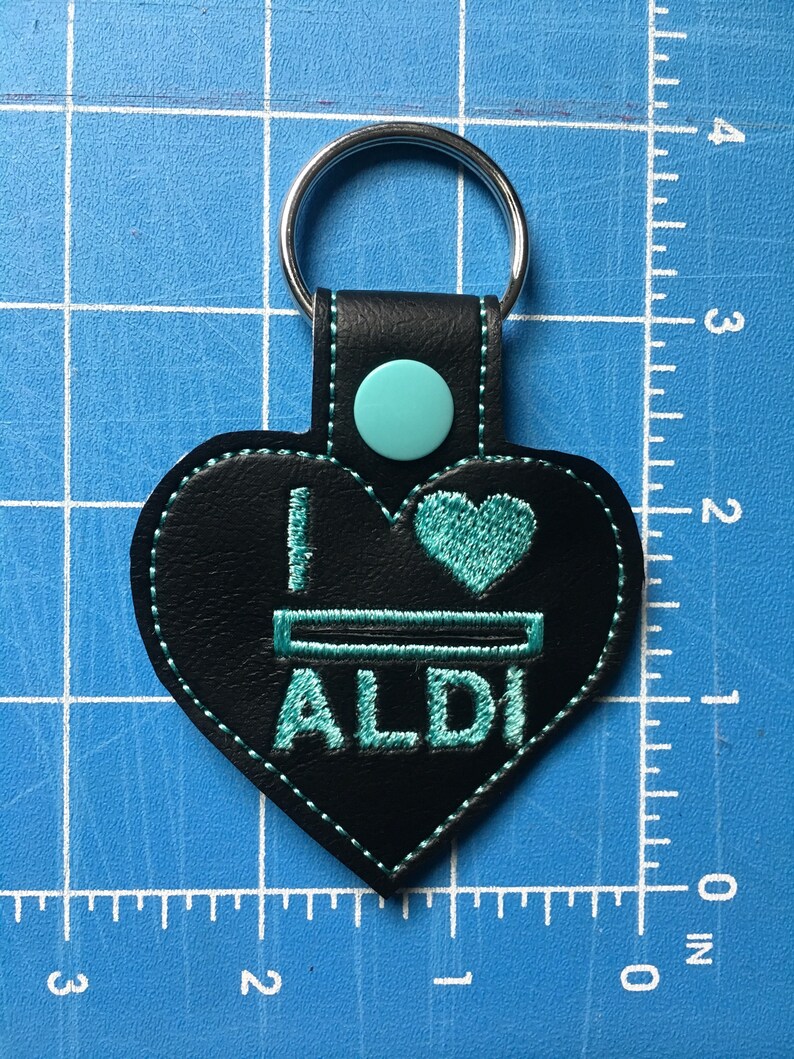 Aldi Quarter Keeper, Aldi Quarter Holder, Keychain, Friend Gift, Gift For Mom, Birthday Present, turquoise, Birthday Gift, Aldi, Aldis, Gift image 6