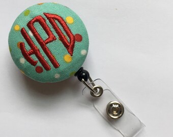 Badge Reel, Monogram Gift, Teacher Gift, Badge Holder, Lanyard, Lanyard Holder, ID Holder, Retractable Badge Reel, Nurse Badge, Small Gift