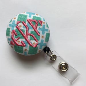 Badge Reel, Monogram, Monogrammed Badge, Badge Holder, Lanyard, Lanyard Holder, ID Holder, Retractable Badge Reel, Nurse Badge, Office Gift