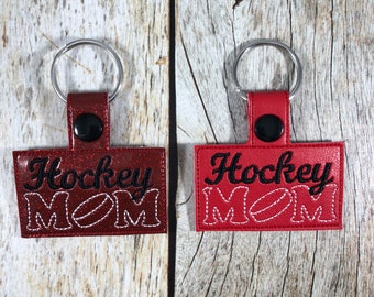 Hockey Mom Keychain, Hockey Fan, Proud Hockey Mom, Hockey, Hockey Gift, Mother's Day Gift, Keychain, Key Fob, Hockey Parent, Mom Gift, Gift