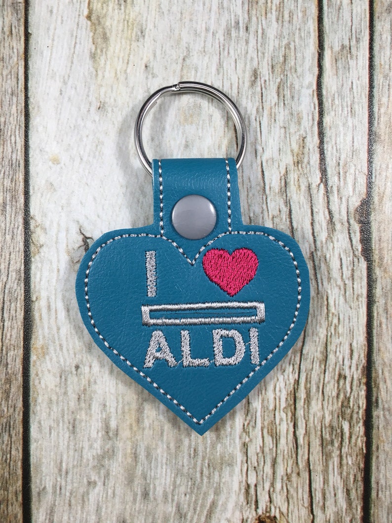 Aldi Quarter Keeper, Aldi Quarter Holder, sleutelhanger, vriend cadeau, cadeau voor moeder, verjaardagscadeau, turkoois, verjaardagscadeau, Aldi, Aldis, cadeau afbeelding 5