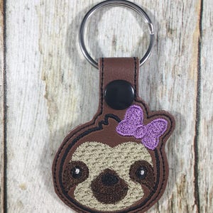 Sloth, Girl Sloth, Funny Sloth, Sloth Gift, I Love Sloths, Christmas Present, Stocking Stuffer, Teen Gift, Bookbag Charm, Birthday Present image 6