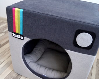 Instagram Cat House: Fleece Pet Bed, Small Dog Cube