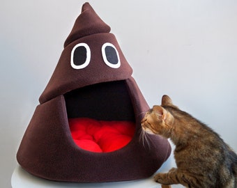 Cat furniture, Smile сat house, Poop cat bed, Cat house, Pile of Poop, Smiling Poop, Piece of shit house,Emoji,Dog bed,Dog Dirt,Gift for pet