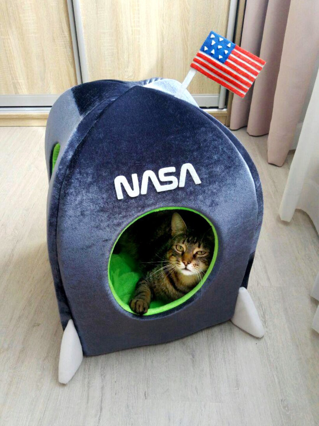 Cat Furniture Rocket Spaceshipnasa Cat House Small Dog Bed - Etsy