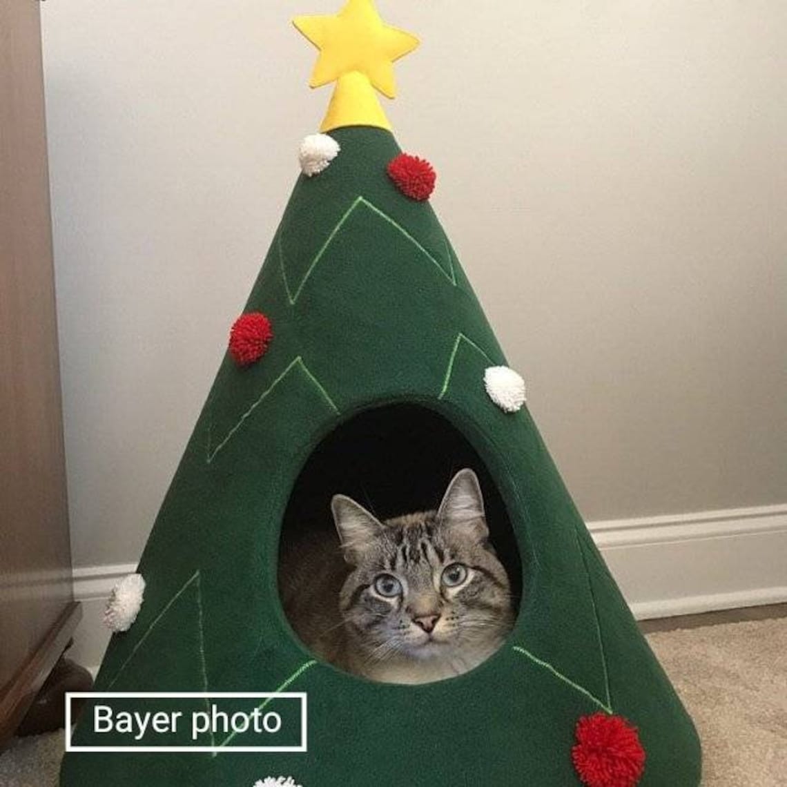 Christmas tree cat house Cat furniture Christmas gift idea Pet Etsy
