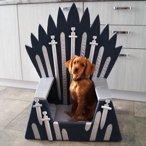 Cat bed Iron Throne, Cat furniture, big Gray Cat house, Gift idea for pet, Cat couch, Pet house, Bed for small dog, Cat cave,Teepee for cat image 5